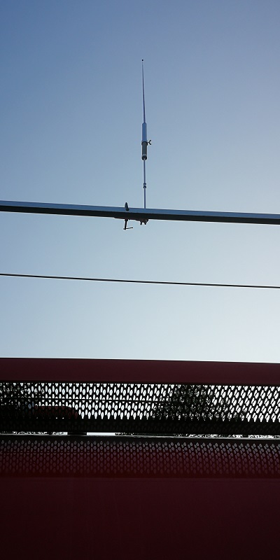 Die Antenne fand am Auflieger ihren Platz